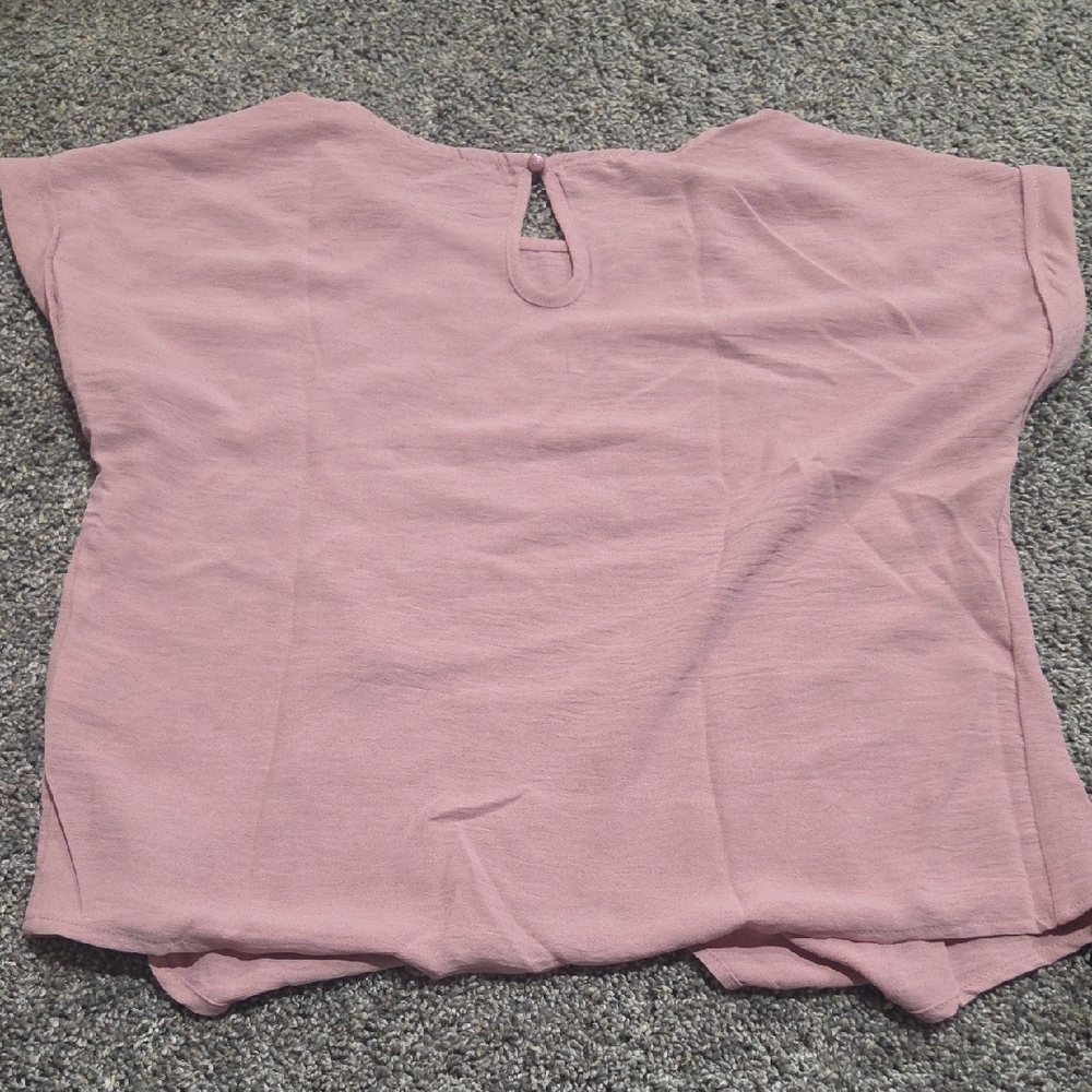 SHEIN Mauve Blouse with Keyhole Detail